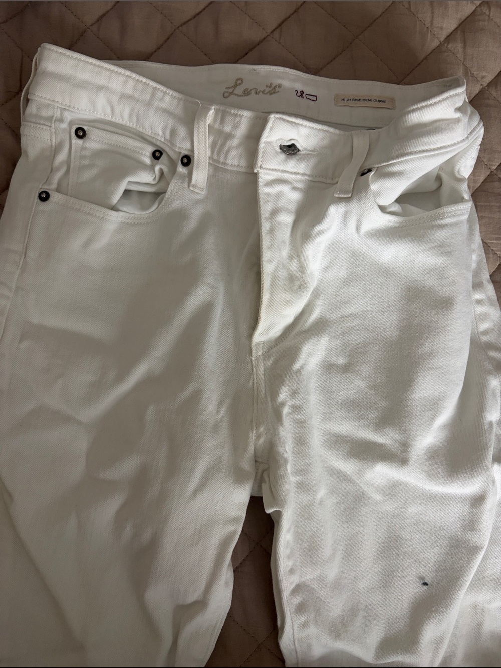 Levi's Men’s White Slim Straight Jeans